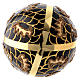Christmas ball in black blown glass 100 mm, various golden decorations s3