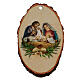 Christmas decoration in wood, Holy Family scene s1