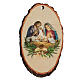 Christmas decoration in wood, Holy Family scene s2