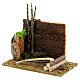 Nativity set setting, saw with logs s2