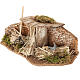 Nativity set setting, fork with straw bundles and roof s1