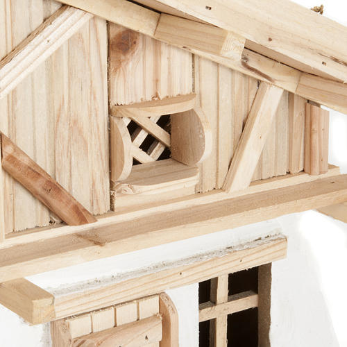 Hütte für Krippe aus Holz 60x30x30cm 4