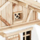 Hütte für Krippe aus Holz 60x30x30cm s4