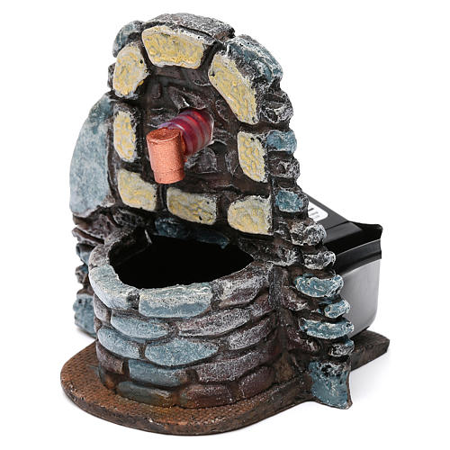 Nativity accessory, water fountain with pump 9x7x10 cm 2