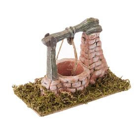 Häuser, Szenen und Geschäfte für Krippe: Brunnen für Krippe aus Harz 15x8 cm