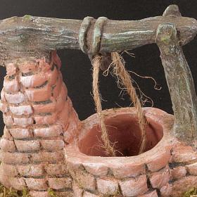 Häuser, Szenen und Geschäfte für Krippe: Brunnen für Krippe aus Harz 15x8 cm