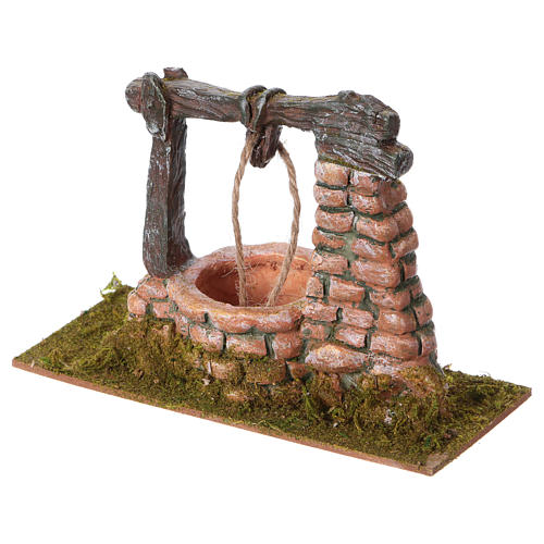 Brunnen für Krippe aus Harz 15x8 cm 2