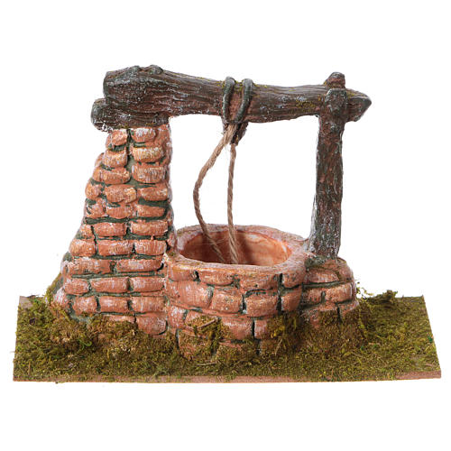Brunnen für Krippe aus Harz 15x8 cm 4