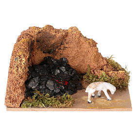 Fornos e Fogueiras para o Presépio: Cenário brasa 10x6 cm