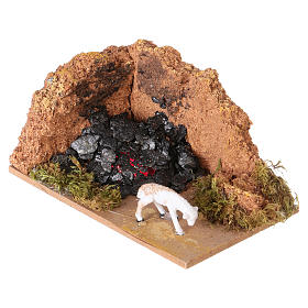 Fornos e Fogueiras para o Presépio: Cenário brasa 10x6 cm