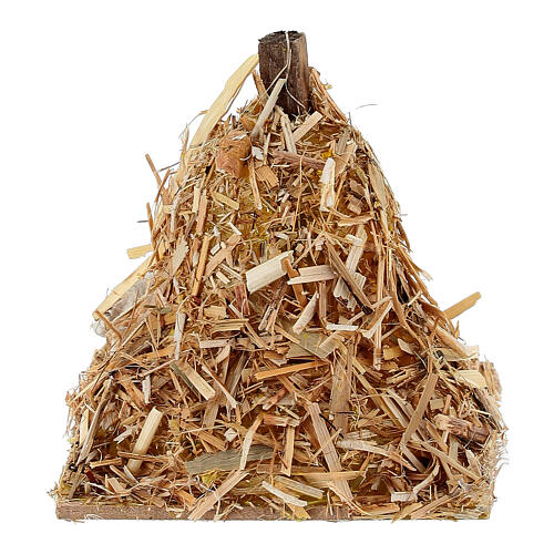 Nativity scene figurine, sheep and sheaf of straw 6cm 3