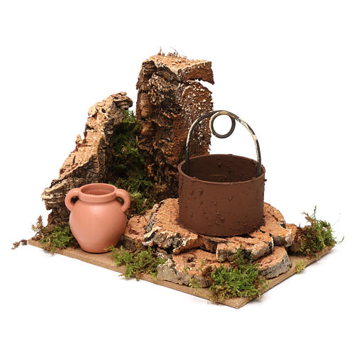 Miniature décoratif crèche noël puits 2