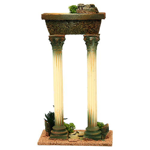 Colonnes romaines miniature crèche Noel 4