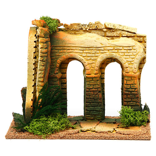 Double archway with bricks for nativity scene 1