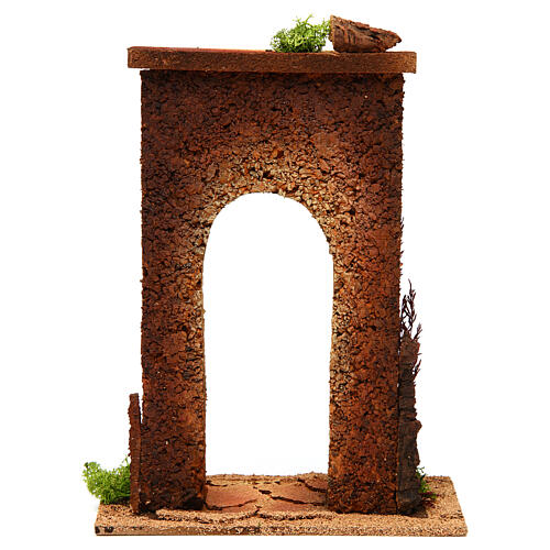 Arco com colunas e tijolos ambientação para presépio 4