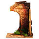 Nativity setting, half arch with bricks and flowers s1