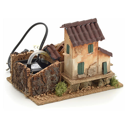 Nativity accessory, electric watermill 14x17x14 cm 2