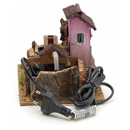 Nativity accessory, electric watermill 14x17x14 cm 4
