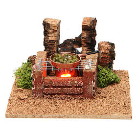 Nativity accessory, bonfire with pan