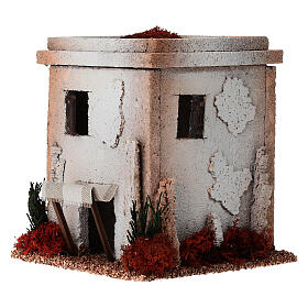 Nativity setting, simple Arabian house