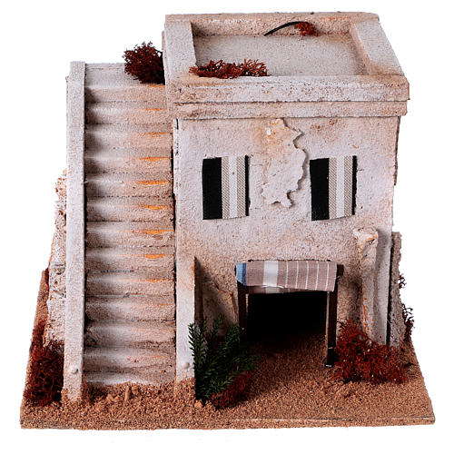 Nativity setting, Arabian house with stairs 1