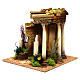Nativity setting, Roman temple with columns and house s2