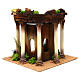 Nativity setting, Roman temple with columns and house s4