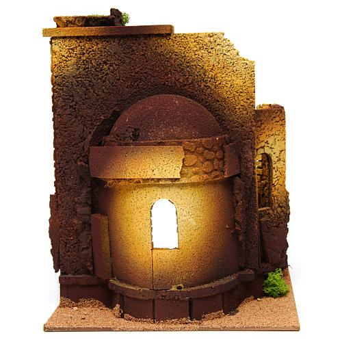 Nativity setting, Roman temple, antique style with arch 4
