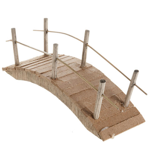 Accessoire crèche noël pont en bois 2
