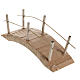 Nativity set accessory, wooden bridge with handrail 6x15 s2