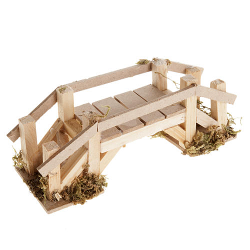 Nativity set accessory, wooden bridge, light 1