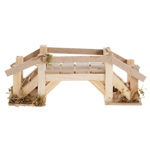 Nativity set accessory, wooden bridge, light 2