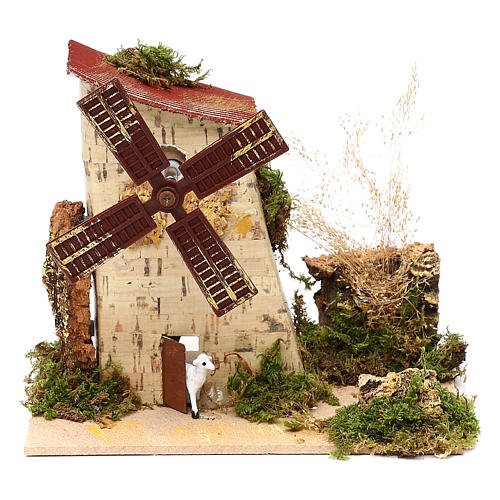 Nativity accessory, electric windmill with sheeps 6