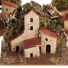Nativity setting, house in wood with base