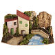 Casetta presepe legno con ponte s1