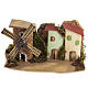 Casetta presepe legno con mulino s1
