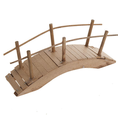 Brücke für Krippe aus Holz mit Handlauf 20x6 cm 1