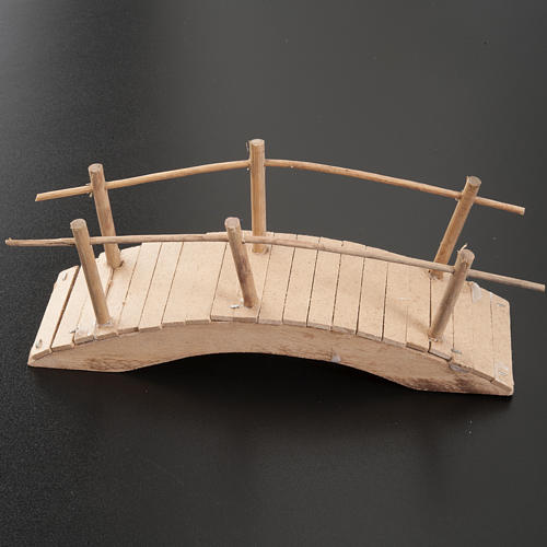 Brücke für Krippe aus Holz mit Handlauf 20x6 cm 2