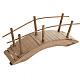 Nativity set accessory, wooden bridge with handrail 20x6 s1