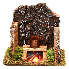 Fornos e Fogueiras para o Presépio: Forno presépio fumaça verdadeira destilado