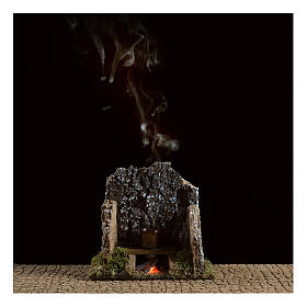 Fornos e Fogueiras para o Presépio: Forno presépio fumaça verdadeira destilado