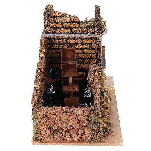 Nativity set accessory, electric watermill, 17x25x15 cm 5