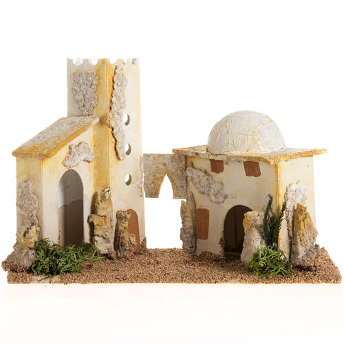 Nativity setting, double minaret 1