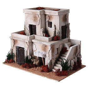 Minareto con scala illuminato ambientazione presepe 30x40x25 cm
