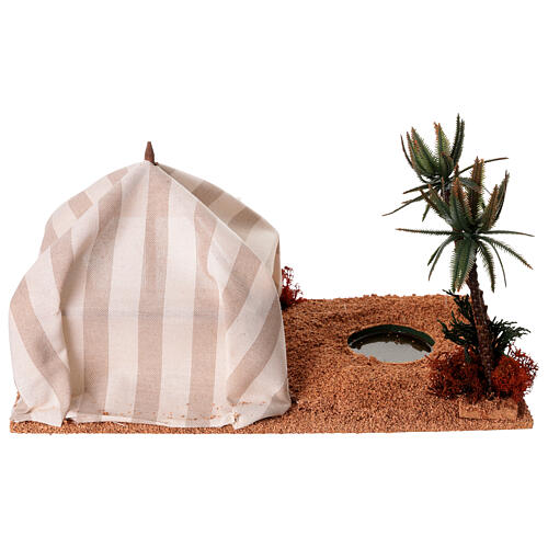 Oasis con toldo: ambientación pesebre 4
