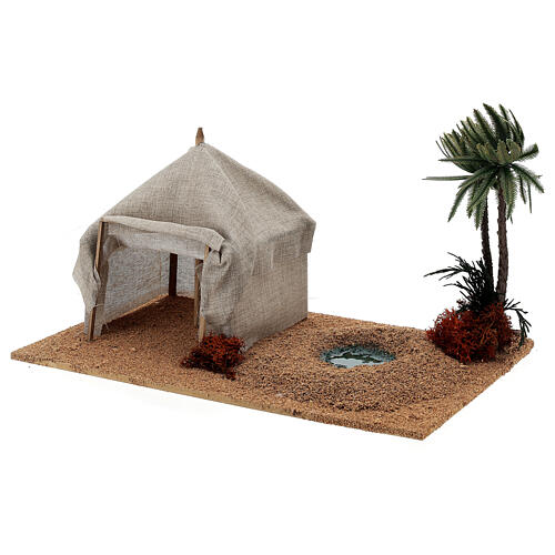 Nativity setting, oasis with tent 2