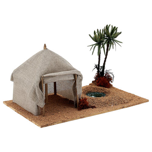 Nativity setting, oasis with tent 3