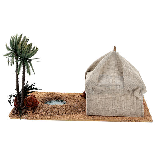 Nativity setting, oasis with tent 4