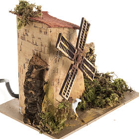 Moinhos para Presépio: Moinho de vento eléctrico com ovelha 1,2 W 10 rotações/minuto