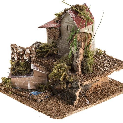 Piccolo borgo con casette: ambiente presepe 3
